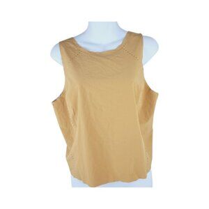 Athleta Women's Mustard Terra Sleeveless Crop Athletic Tank Top Size M